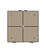 Niko Viervoudige drukknop met led voor Niko Home Control, Bronze