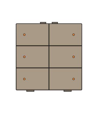 Niko Zesvoudige drukknop met led,Bronze