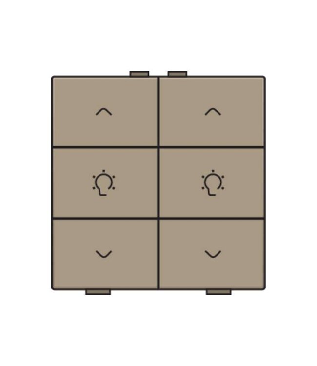 Niko Dubbele dimbediening voor Niko Home Control, Bronze