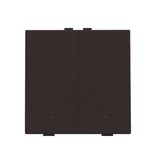Niko Tweevoudige drukknop met led voor Niko Home Control,Dark brown