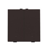 Niko Tweevoudige drukknop met led voor Niko Home Control,Dark brown