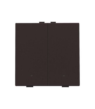 Niko Tweevoudige drukknop met led,Dark brown