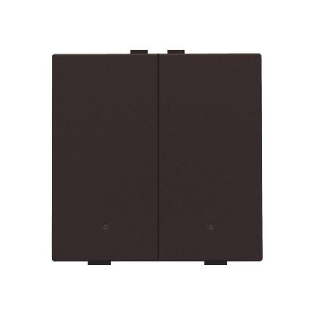 Niko Tweevoudige drukknop met led voor Niko Home Control,Dark brown