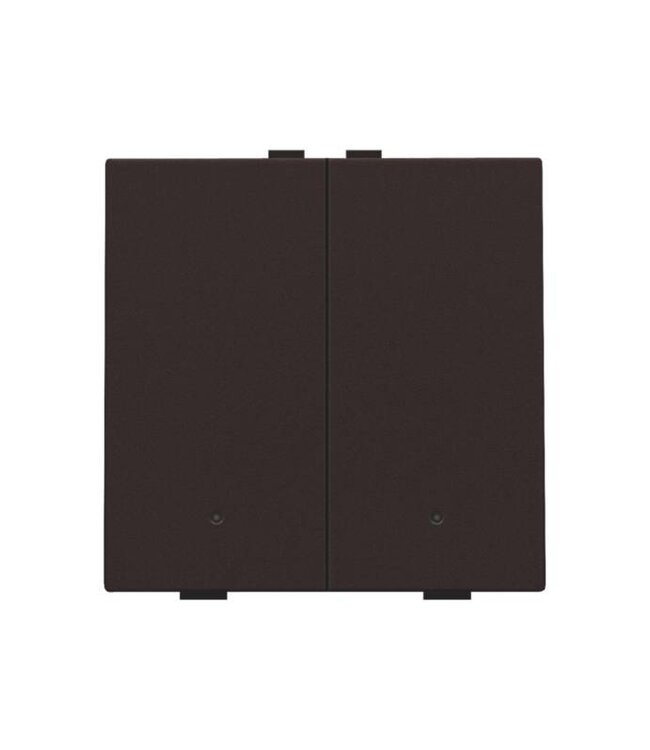 Niko Tweevoudige drukknop met led voor Niko Home Control,Dark brown