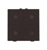 Niko Ventilatiebediening met led voor Niko Home Control,Dark brown