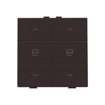 Dubbele motorbediening met led,Dark brown