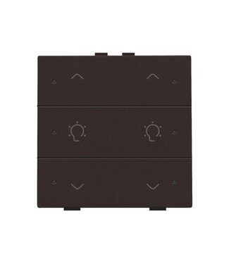 Niko Dubbele dimbediening met led,Dark brown