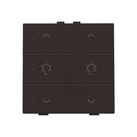 Niko Dubbele dimbediening met led voor Niko Home Control,Dark brown