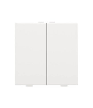 Niko Tweevoudige drukknop,Intense White steel