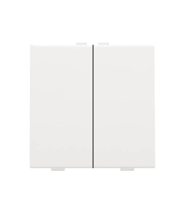 Niko Tweevoudige drukknop voor Niko Home Control,Intense White steel