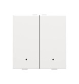 Niko Tweevoudige drukknop met led voor Niko Home Control,Intense White steel