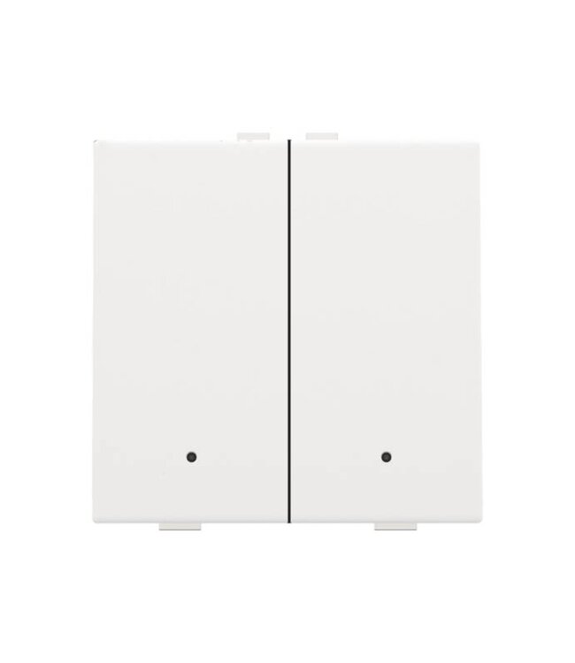 Niko Tweevoudige drukknop met led voor Niko Home Control,Intense White steel