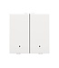 Niko Tweevoudige drukknop met led voor Niko Home Control,Intense White steel