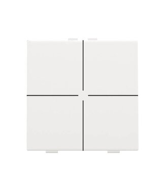 Niko Viervoudige drukknop,Intense White steel