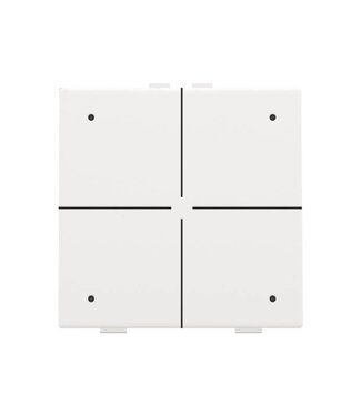 Niko Viervoudige drukknop met led,Intense White steel