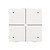 Niko Viervoudige drukknop met led,Intense White steel