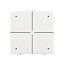 Niko Viervoudige drukknop met led voor Niko Home Control,Intense White steel