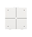 Niko Viervoudige drukknop met led voor Niko Home Control, Intense White steel