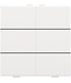 Niko Zesvoudige drukknop voor Niko Home Control, Intense White steel
