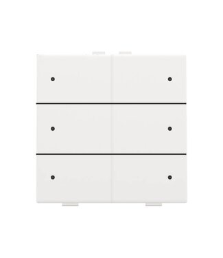Niko Zesvoudige drukknop met led,Intense White steel