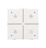 Niko Ventilatiebediening met led voor Niko Home Control,Intense White steel