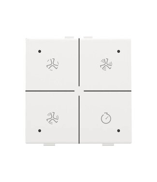 Niko Ventilatiebediening met led,Intense White steel