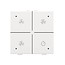 Niko Ventilatiebediening met led voor Niko Home Control,Intense White steel