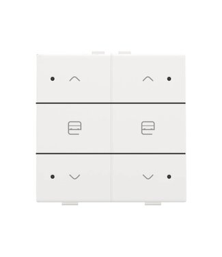 Niko Dubbele motorbediening met led,Intense White steel