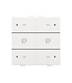Niko Dubbele motorbediening met led voor Niko Home Control,Intense White steel