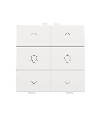 Niko Dubbele dimbediening, White steel