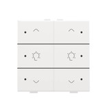 Niko Dubbele dimbediening met led voor Niko Home Control,White steel