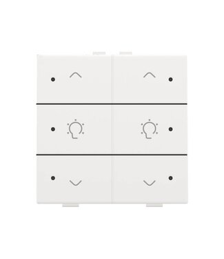 Niko Dubbele dimbediening met led, White steel