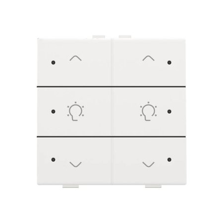 Niko Dubbele dimbediening met led voor Niko Home Control,White steel