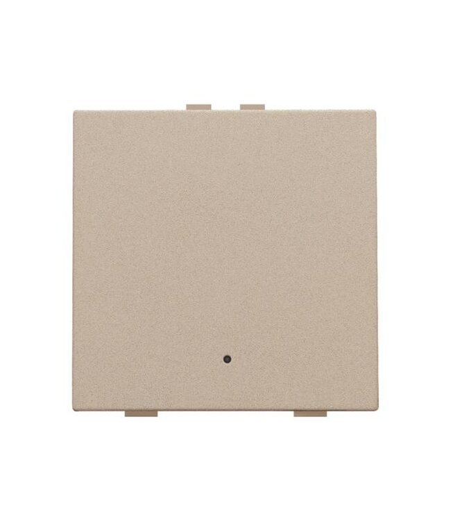 Niko Enkelvoudige drukknop met led voor Niko Home control, Intense Champagne steel