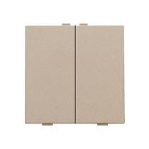 Tweevoudige drukknop,Intense Champagne steel