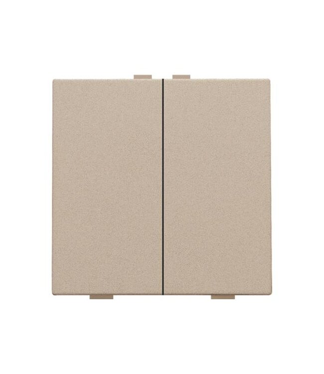 Niko Tweevoudige drukknop voor Niko Home Control,Intense Champagne steel