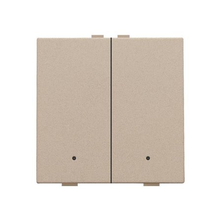 Niko Tweevoudige drukknop met led voor Niko Home Control,Intense Champagne steel