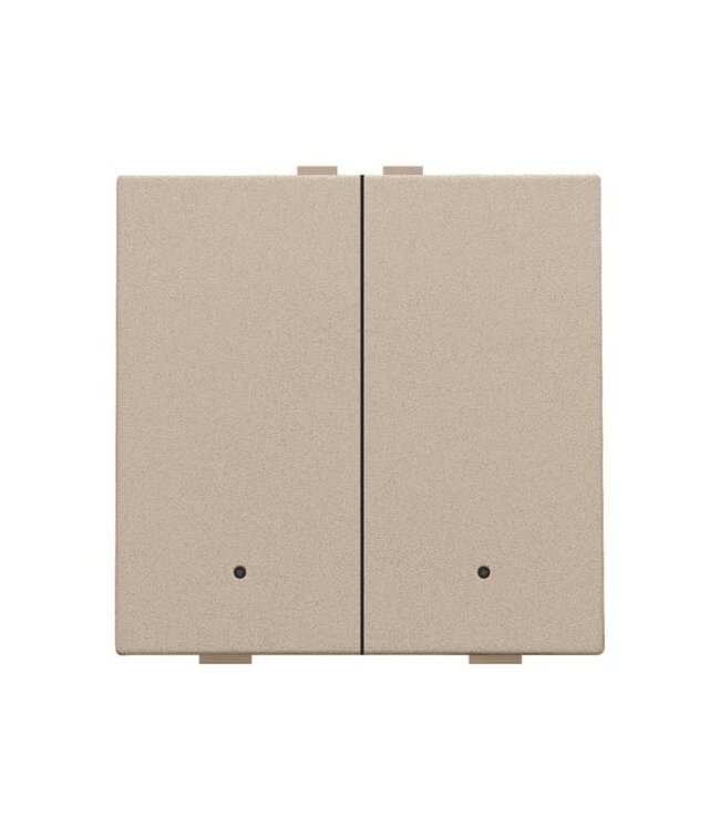 Niko Tweevoudige drukknop met led voor Niko Home Control,Intense Champagne steel