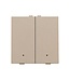 Niko Tweevoudige drukknop met led voor Niko Home Control,Intense Champagne steel