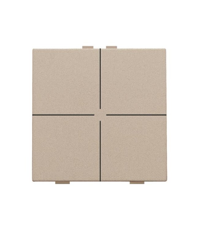 Niko Viervoudige drukknop voor Niko Home Control, Intense Champagne steel