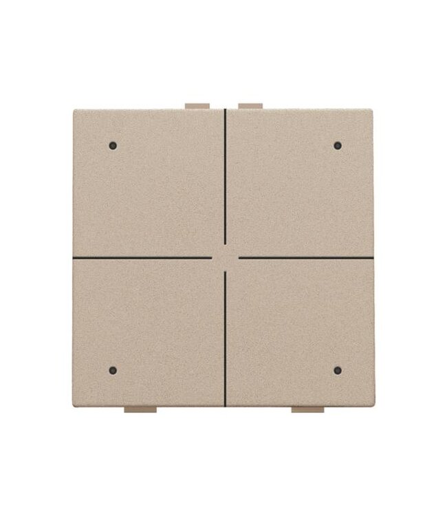 Niko Viervoudige drukknop met led voor Niko Home Control, Intense Champagne steel
