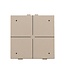Niko Viervoudige drukknop met led voor Niko Home Control, Intense Champagne steel