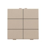 Niko Zesvoudige drukknop voor Niko Home Control,Intense Champagne steel