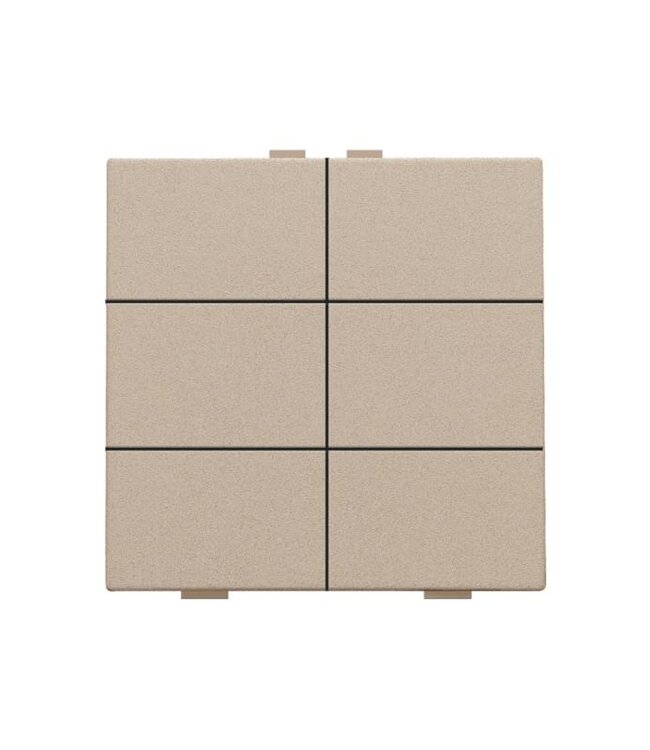 Niko Zesvoudige drukknop voor Niko Home Control, Intense Champagne steel