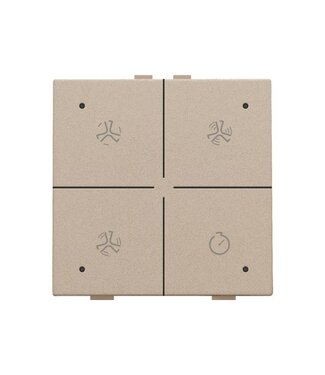 Niko Ventilatiebediening met led,Intense Champagne steel