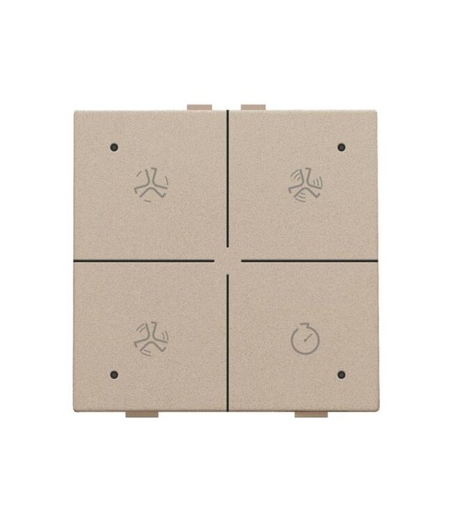 Niko Ventilatiebediening met led voor Niko Home Control,Intense Champagne steel