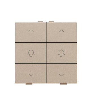 Niko Dubbele dimbediening, Champagne steel Niko Dubbele dimbediening, Champagne steel