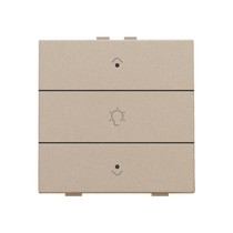 Enkelvoudige dimbediening met led, Champagne steel