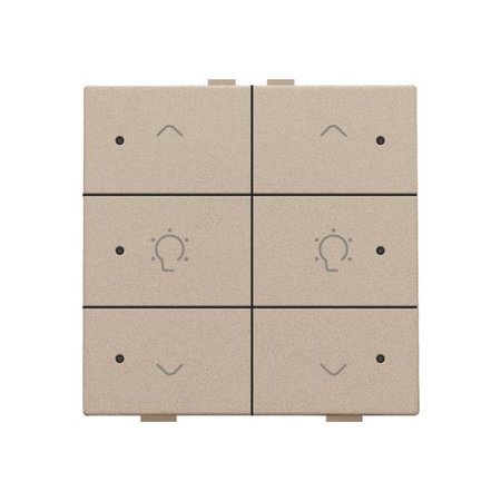 Niko Dubbele dimbediening met led voor Niko Home Control, Champagne steel