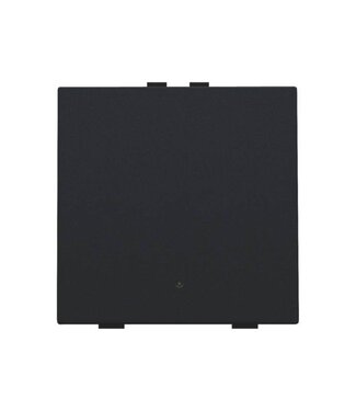 Niko Enkelvoudige drukknop met led,Intense Black steel